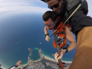 Coffs Skydivers tandem skydive violin